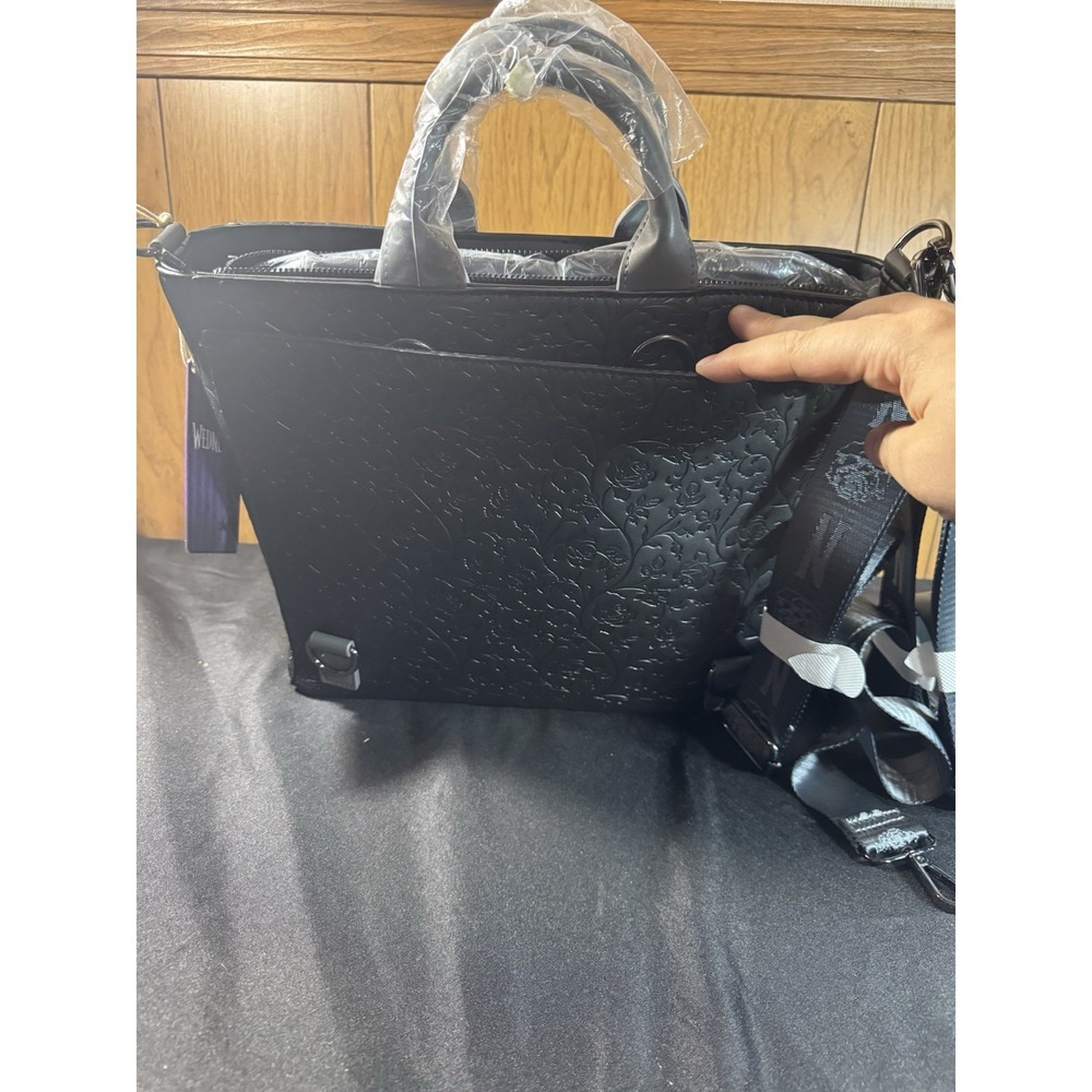 Loungefly Wednesday Adams Nevermore Academy Convertible Tote Bag‎ NWT - Picture 5 of 9